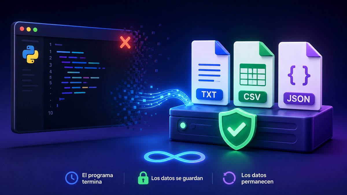 Archivos de texto, CSV y JSON: datos que sobreviven al programa