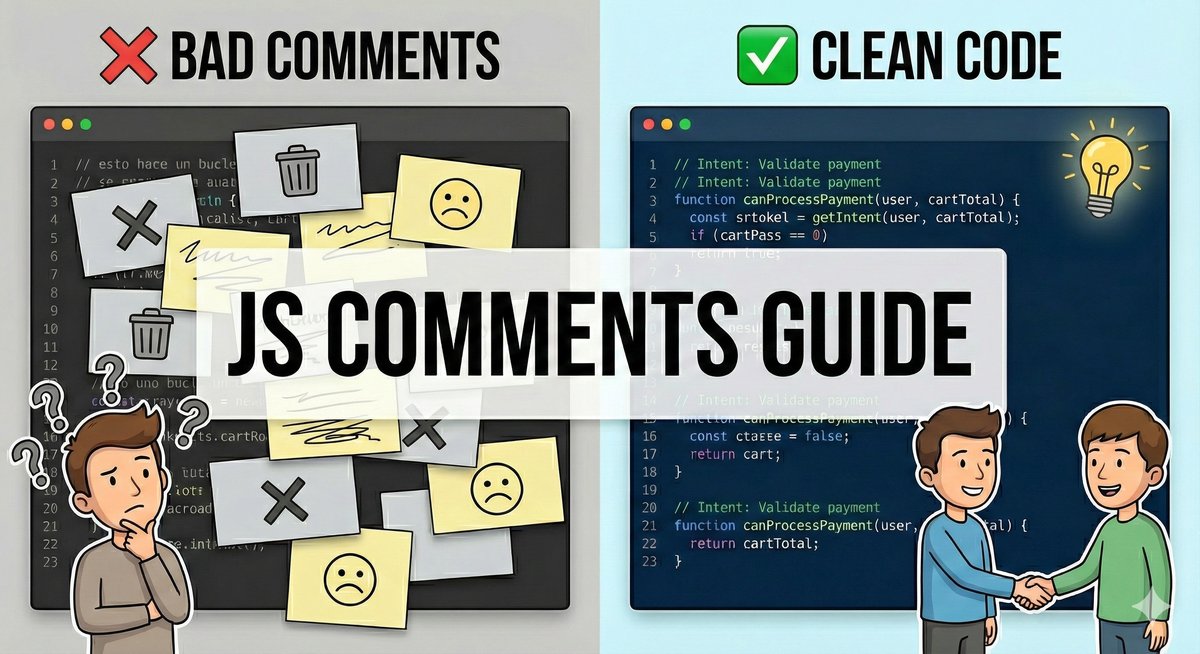 Comentarios en JavaScript: escribir código que se explica solo