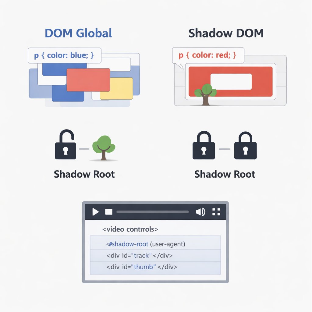 El Shadow DOM: Encapsulamiento extremo y cómo funcionan las etiquetas nativas por dentro