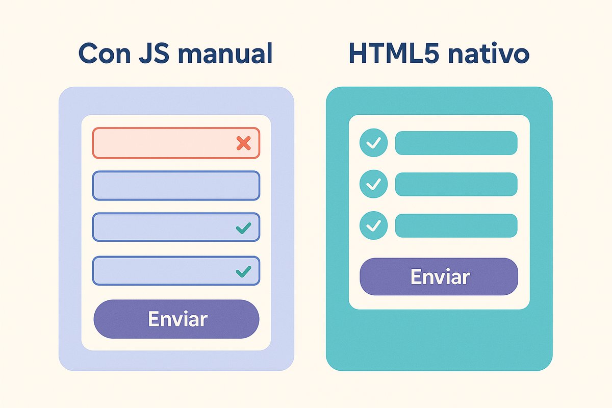 Validación nativa de formularios en HTML5 sin JavaScript